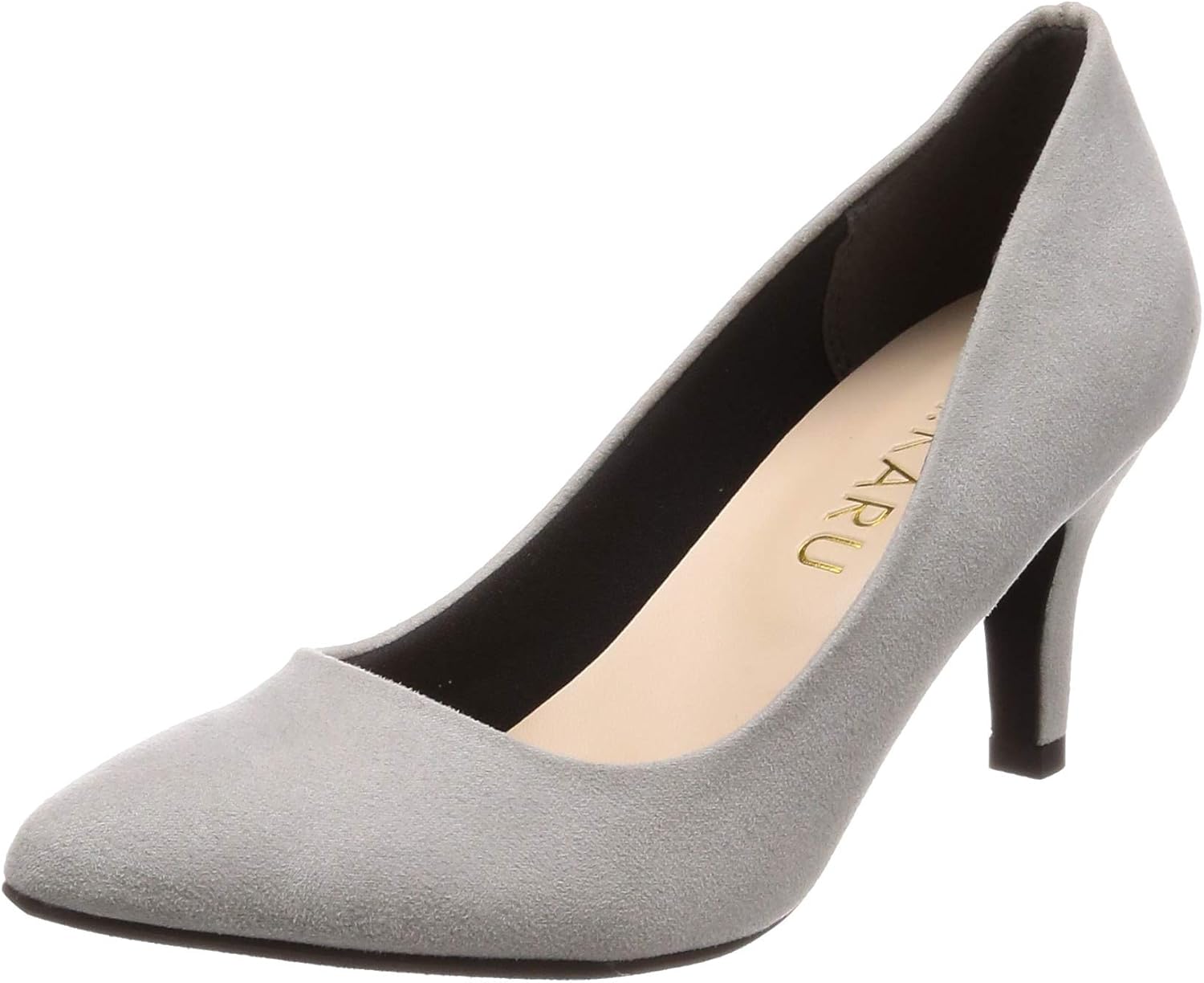 【オリエンタルトラフィック】WA!KARU ワカル スエードポインテッドトゥヒールパンプス レディース グレー
