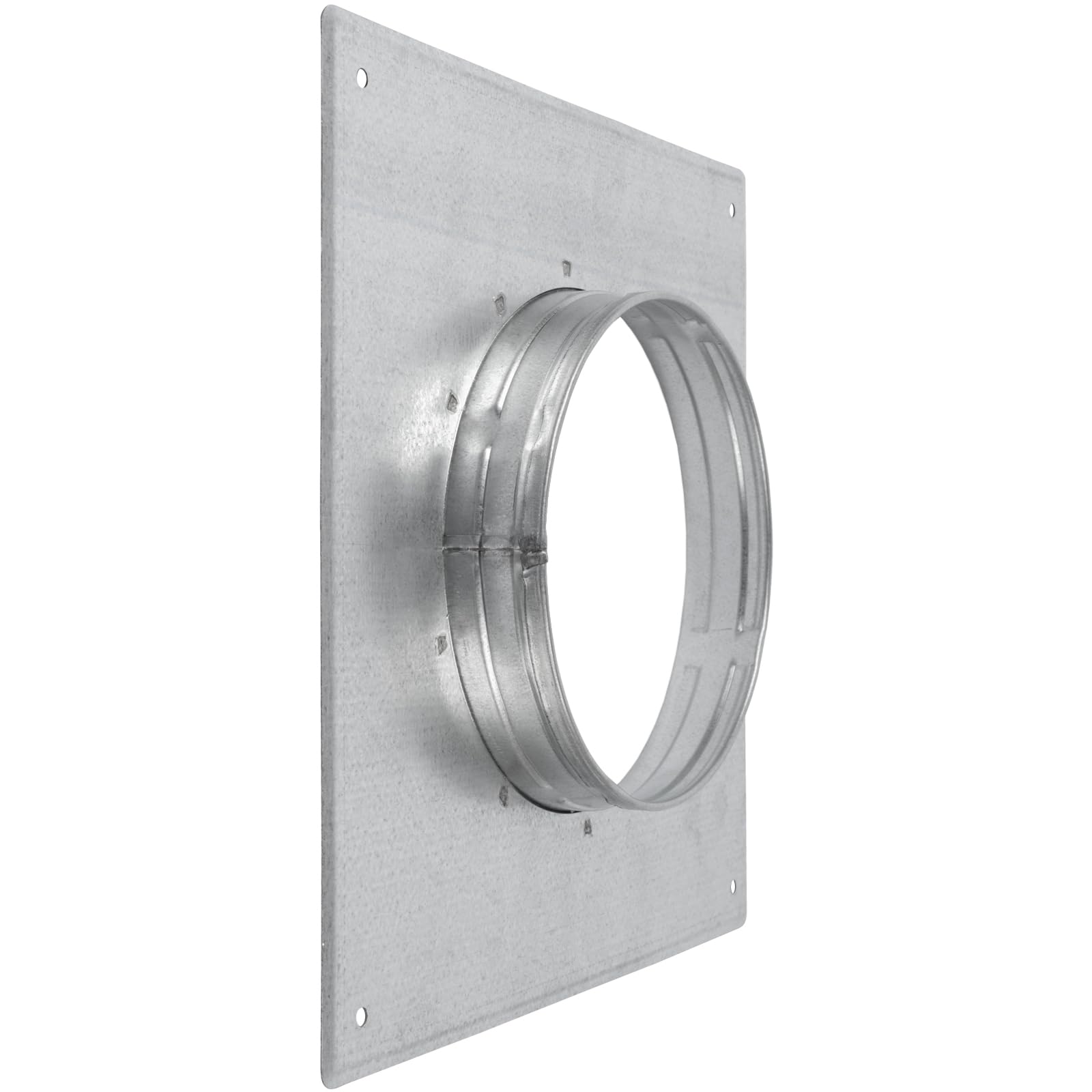 Photo 1 of HVAC OV 6" Inch Dryer Vent Wall and Ceiling Plate Hole Cover - Duct Connector Flange - 6" Inch Galvanized Steel