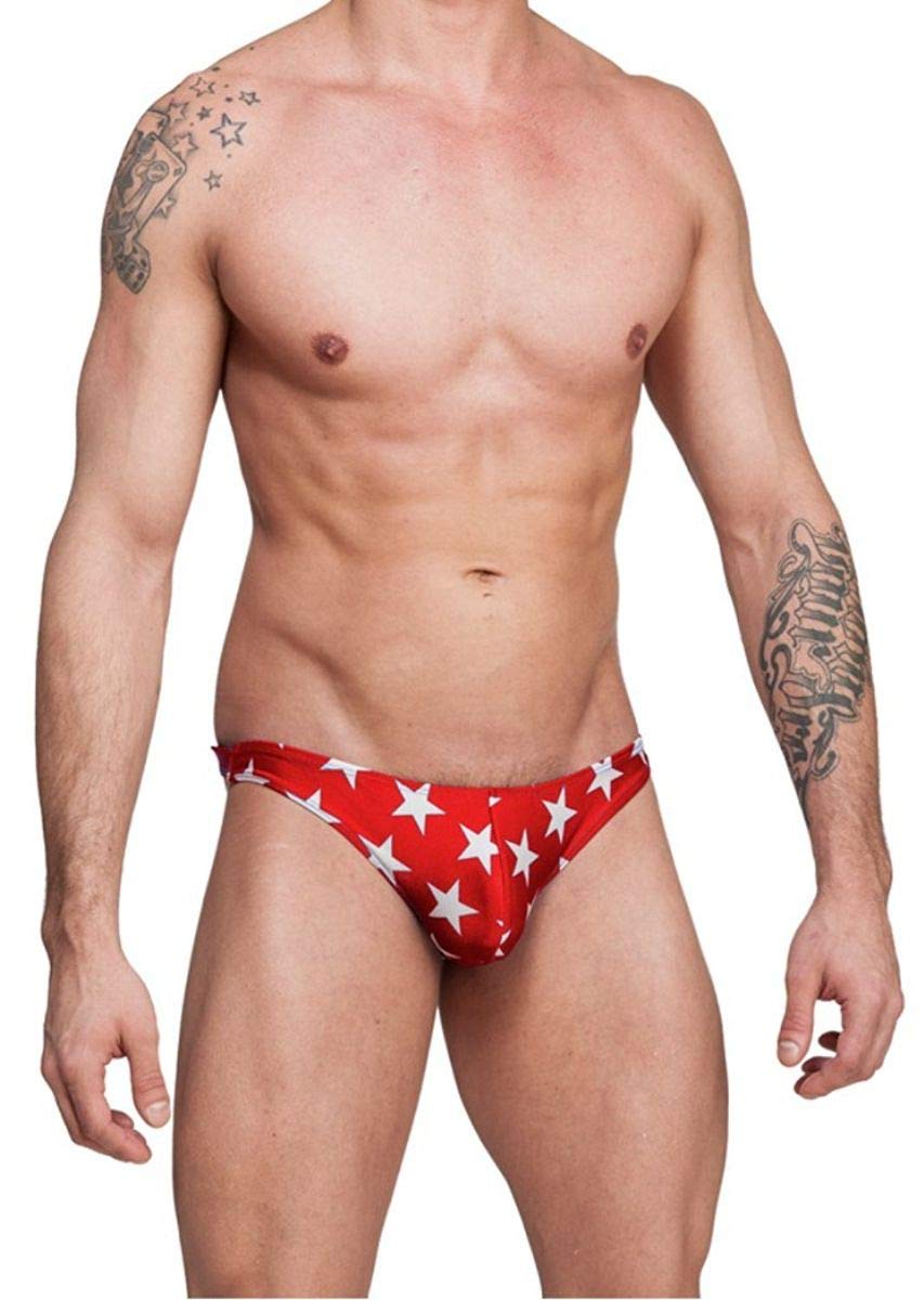 Gary Majdell SportMens Unique Print Contour Pouch Thong Swimsuit
