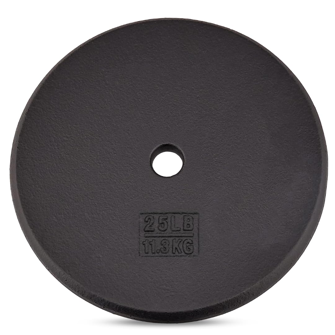 Photo 1 of  cap 1 Inch Cast Iron Weight Plate - Ideal for Strength Training - 25LB - Single