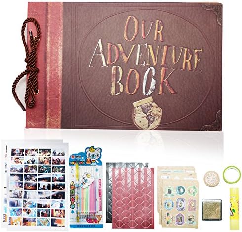 XIDUOBAO Our Adventure Photo Album, Retro Album Anniversary Scrapbook DIY Travel Wedding Album
