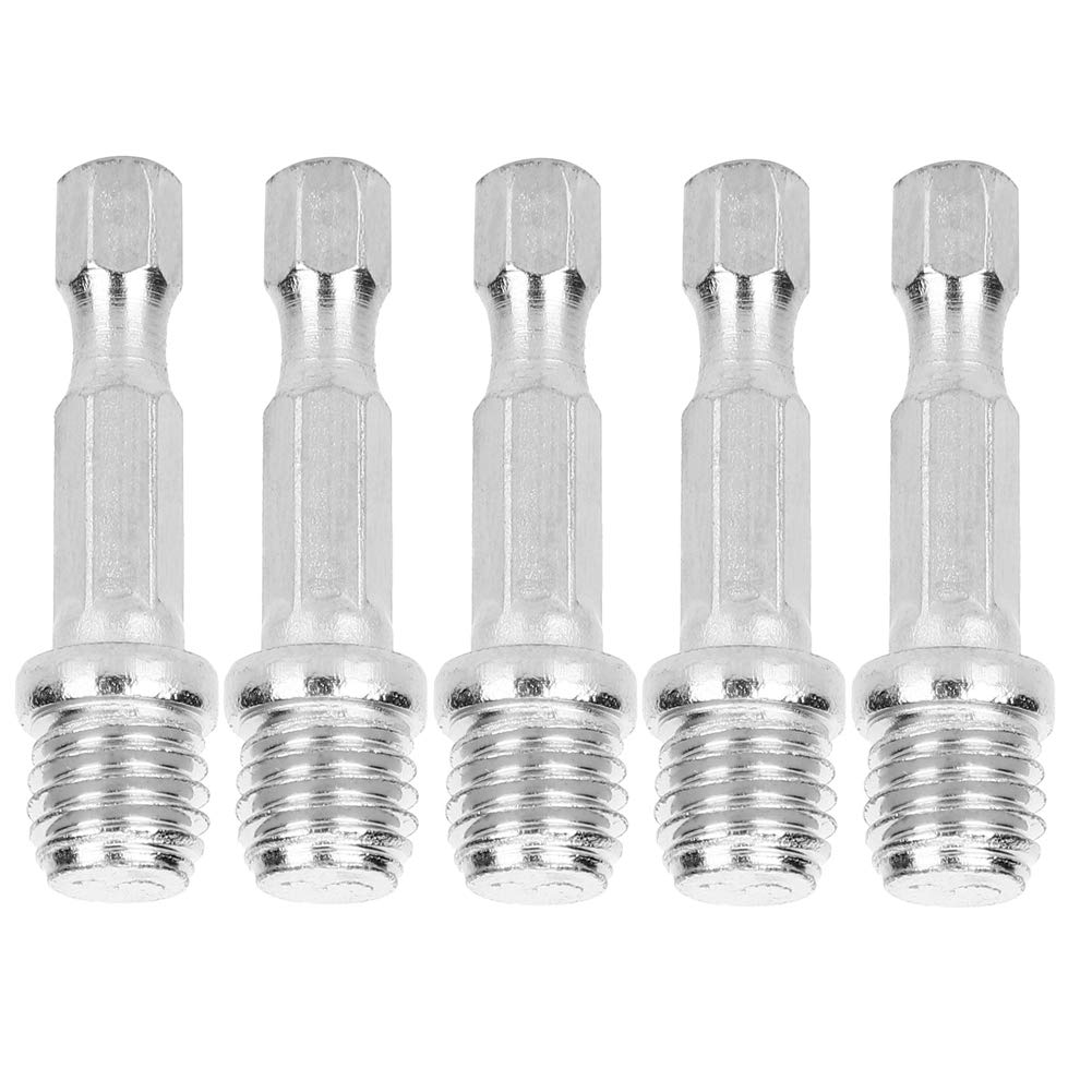 5 Pcs Drill Connecting Rod Adapter Electric Drills Screw Shaft Disk Conversion Stick M10 for Polishing Pads and Drill Bits