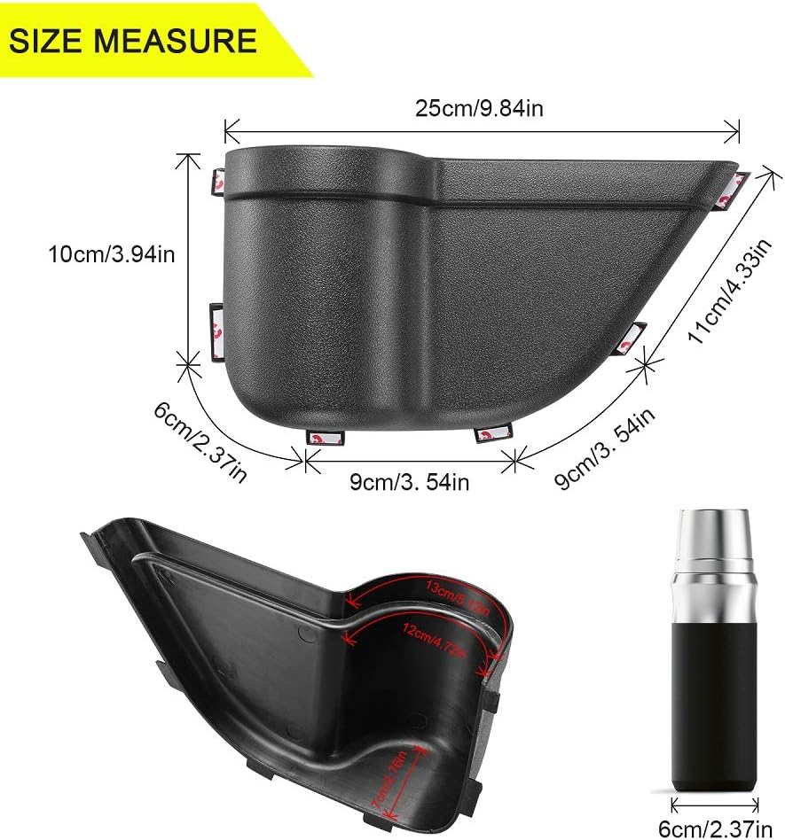 CALBEAU Front Door Side Insert Storage Pockets Box, Door Storage Pockets for JK, Door Net Pocket Replacement for 2011-2018 Jeep Wrangler JK JKU 2/4-Door(2020 Upgraded Version): Automotive