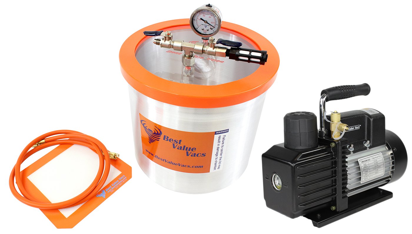 Best Value Vacs VE Kit 3 Gallon BVV Aluminum Vacuum Degassing Chamber