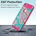 iPhone 6/6s Case,AnnBay Drop Protection Soft TPU Armor Slim Shock Resistant High Impact Hard Hybrid Dual Layer Heavy Duty Case Armor Cover Case with Totem Flower Pattern for iPhone 6/6s (Hot Pink)
