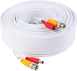 HISVISION 4 Pack 100feet(30M) 2-in-1 BNC Video