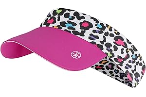 HENWASAI Girls Stretchy Sports Visor Foldable Athletic Sun Hat, Priting Headband with Visor Kids Summer Cooling Cap for Tennis, Golf