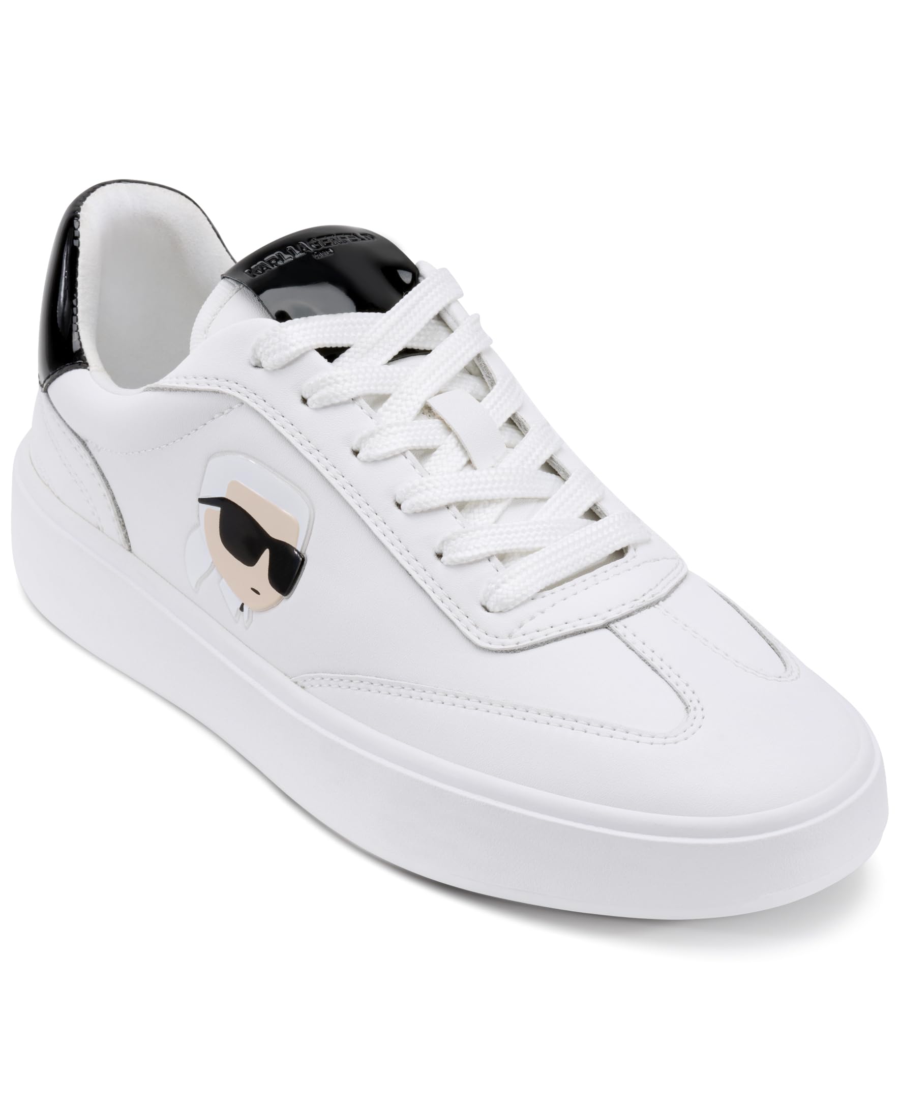 KARL LAGERFELD Paris Women’s Shoes Women’s Shoe,Bright White/Black,7.5