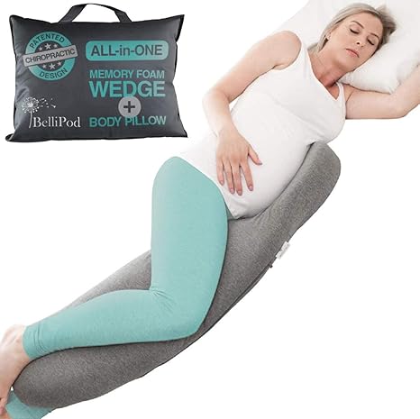 Amazon Com 2 In1 Pregnancy Pillows Chiro Designed Maternity Pillow With 100 Cotton Cover Pregnancy Body Pillow Pregnancy Wedge To Support Belly Knees And Hips Portable Full Body Pillow For Pregnant