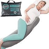 2 in1 Pregnancy Pillows, Chiro Designed Maternity Pillow with 100% Cotton Cover, Pregnancy Body Pillow & Pregnancy Wedge to S