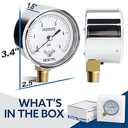 SENCTRL 0-5 Psi Low Pressure Gauge, Capsule