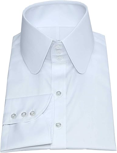 white shirt large collar