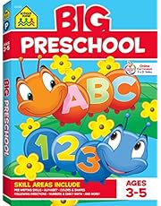 School Zone - Big Preschool Workbook - Ages 3 to 5, Colors, Shapes, Numbers 1-10, Early Math, Alphabet, Pre-Writing, Phonics, Following Directions, and More (School Zone Big Workbook Series)
