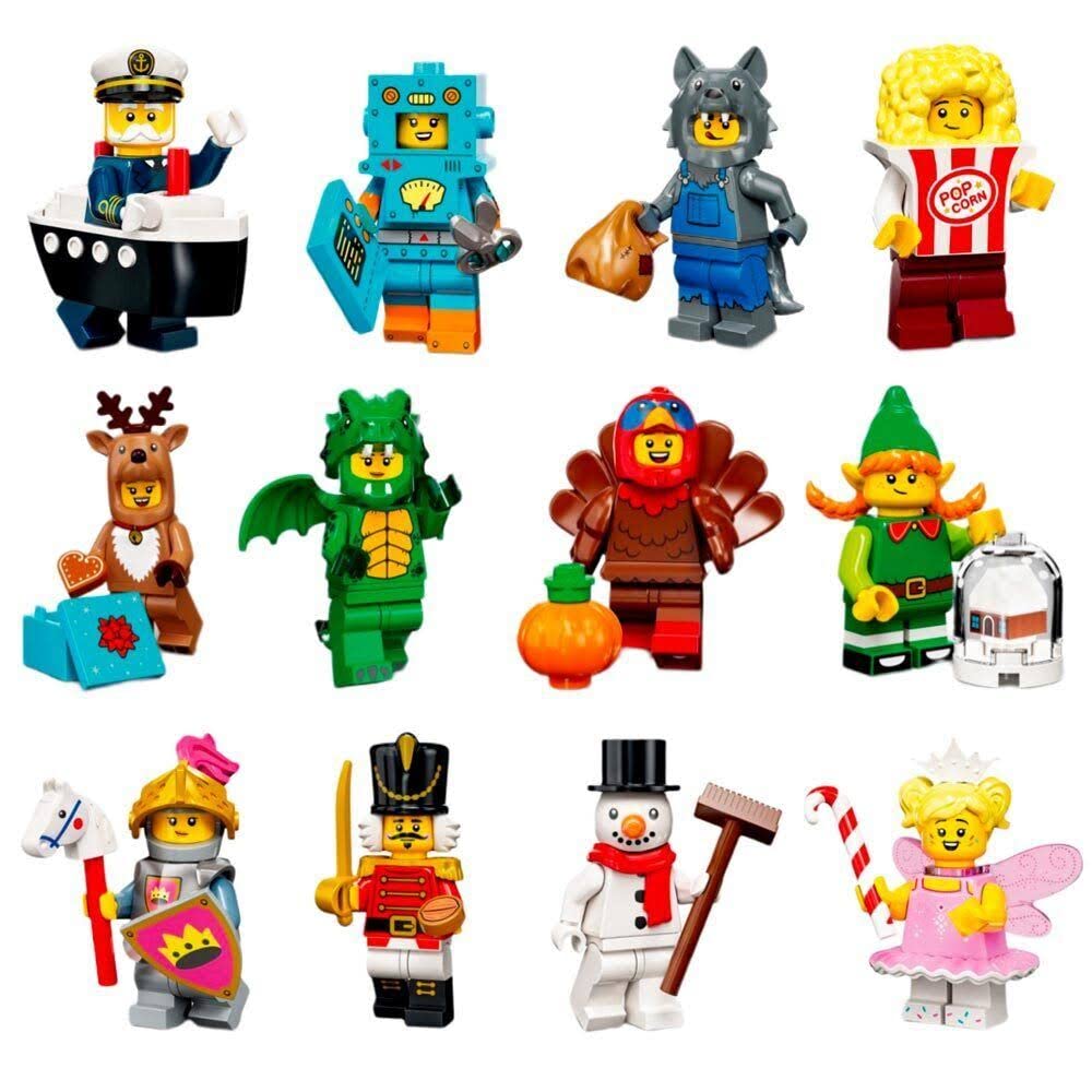 FCP Lego 71034 Series 23 Minifigures September 2022 Full Set of 12 Complete Collection, Green,yellow