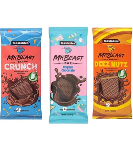 Amazon.com : Feastables Mr Beast Chocolate Bars – NEW Deez Nuts