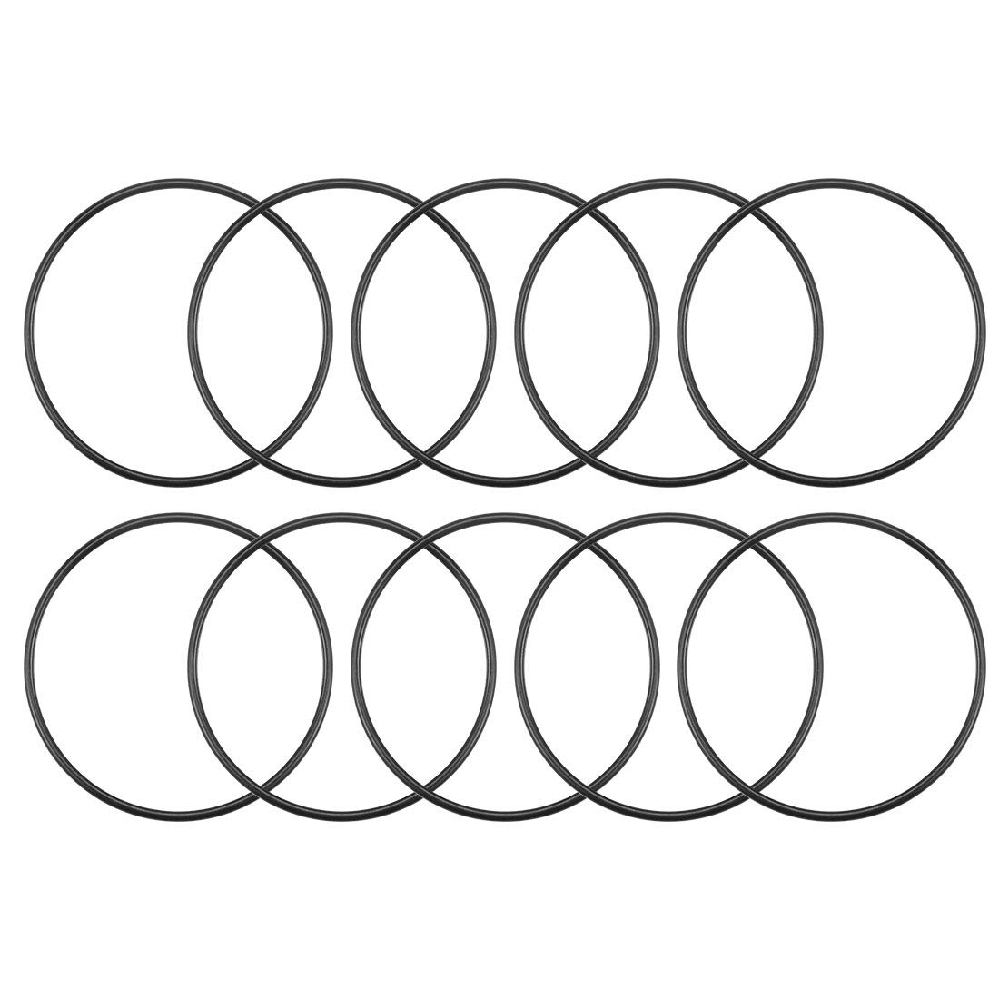 sourcing map Nitrile Rubber O-Rings 55.6mm OD 52mm ID 1.8mm Width, Metric Nitrile Rubber Sealing Gasket for Automotive Machine Plumbing, Pack of 10