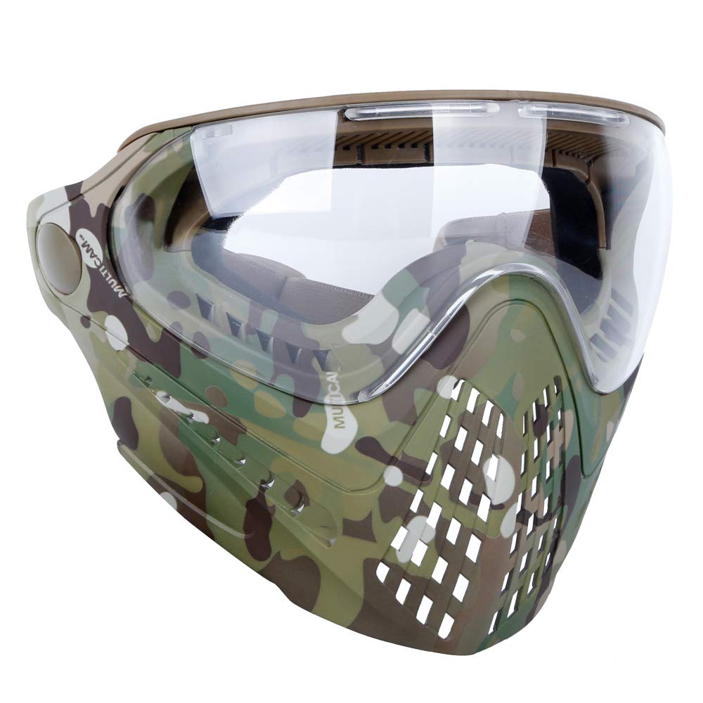 Full Face Masks for Airsoft Tactical Helmet with Replaceable Protective Goggles and Helmet Connector