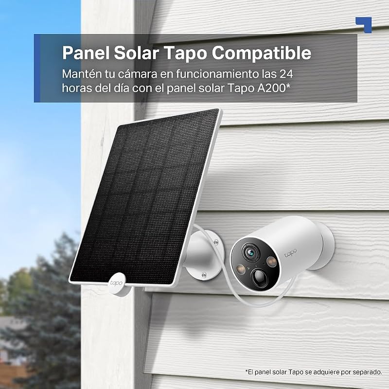 C425(4-Pack)-Cámara vigilancia WiFi Exterior,2KQHD,300 Días de Batería