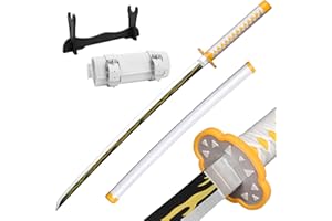 Taoyu Demon Slayer Sword About 41 inches, with Display Stand and Belt. Hashira Pillars & Protagonist Katana for Anime Cosplay Purpos, Anime Original Texture, Various Styles Available
