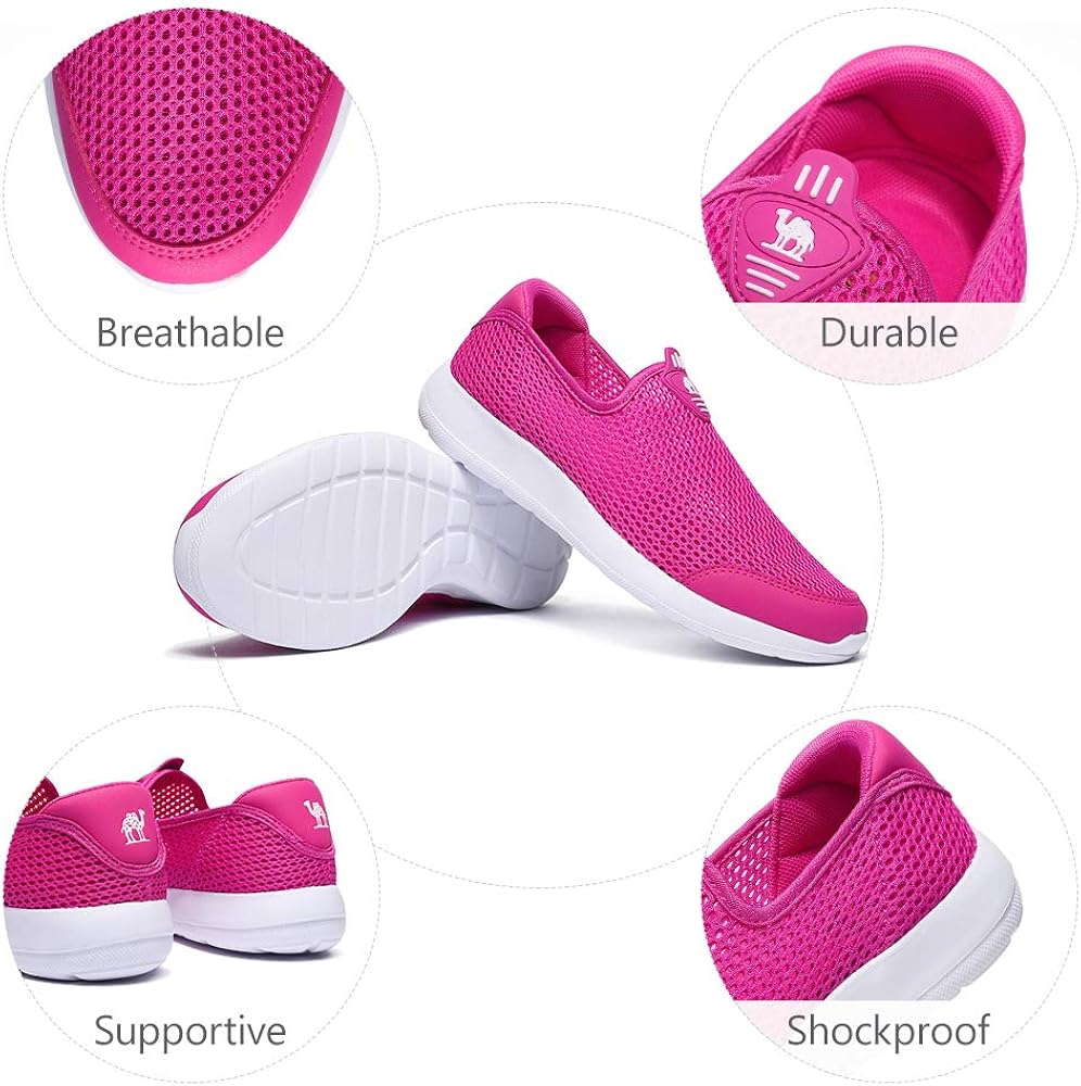  | CAMEL CROWN Womens Lightweight Breathable Non Slip Sneaker Mesh Quick Drying Beach Sandals Water Shoes | Water Shoes