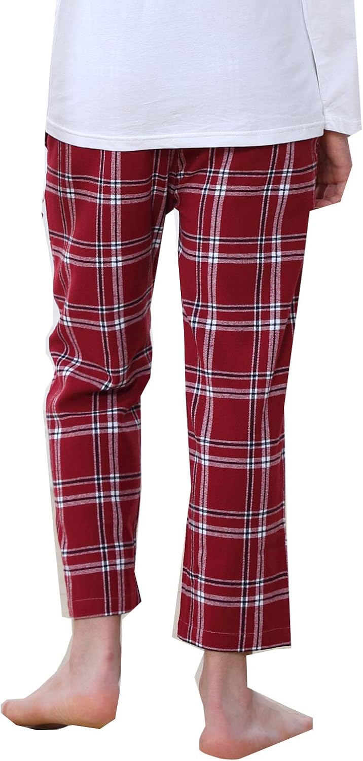 boys plaid pajama bottoms