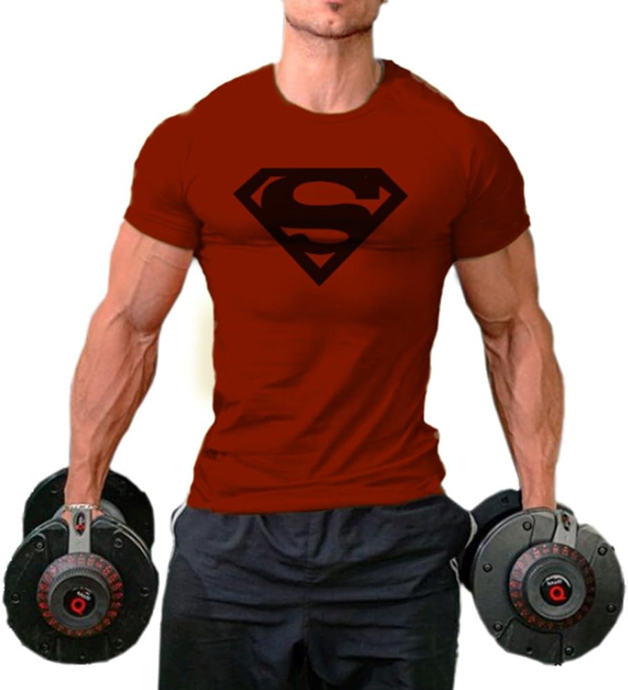 Men Fittness S Logo Fitness Sport Gym T-Shirt