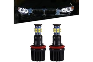 MCHUN 120W H8 LED Angel Eye Halo Bulb Light 6000K White Replacement for BMW E90 E92 E70 E71 E82 E89 M6 1 3 5 Series X5 X6 Z4 