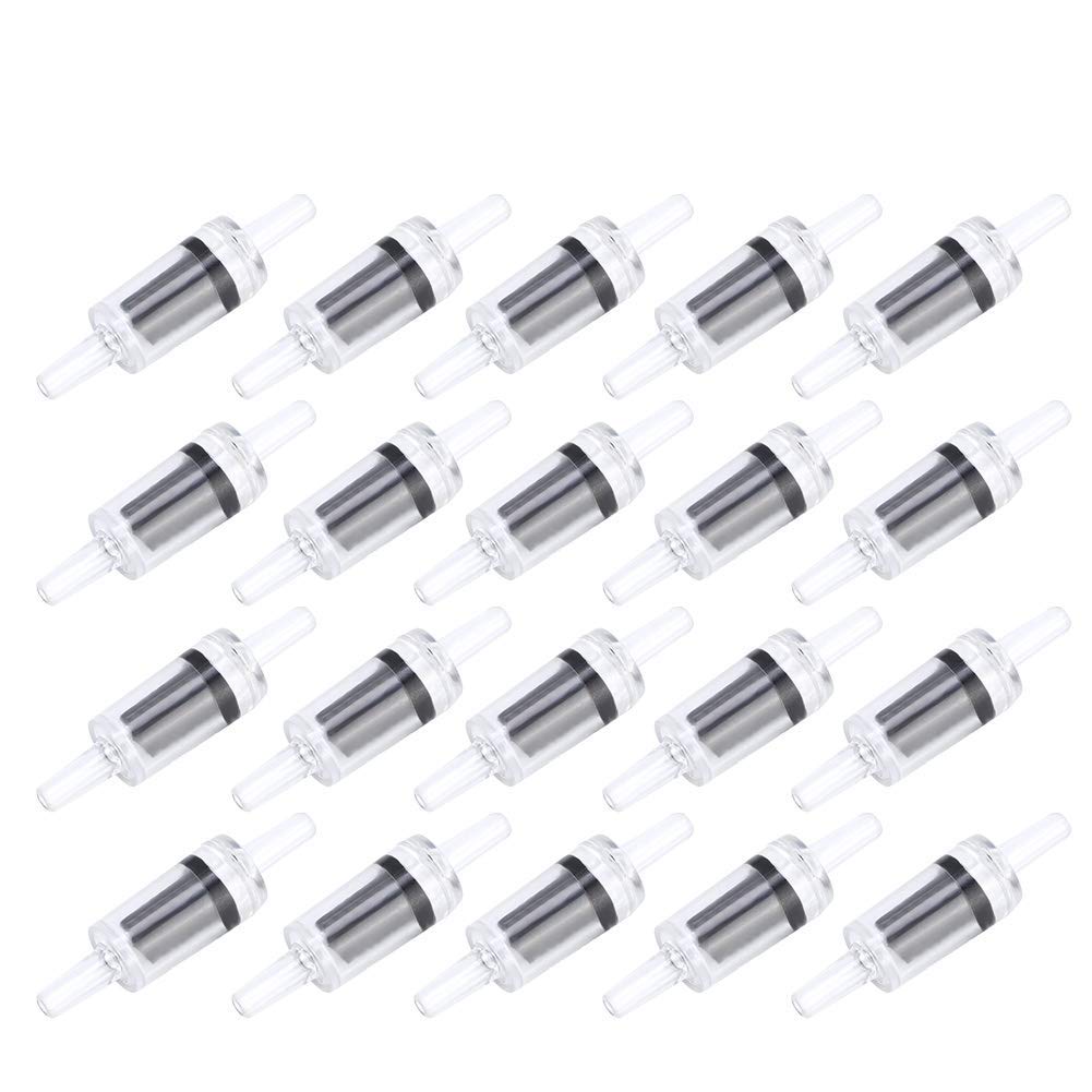 20Pcs Black Plastic Aquarium Air Pump Check Valves Non-Return Valve for Fish Tank Accessories