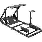 Marada Reinforced Stabilizing Racing Sim Cockpit Stand Fit for Fanatec | for PXN, for Thrustmaster, for Logitech Device Adjustable Driving Simulator Stand, Wheel Pedal Handbrake Not Included