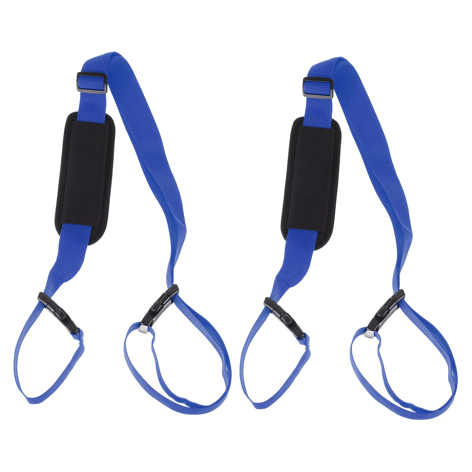 PATIKIL 2 Pack Adjustable Shoulder Carrying Straps for Folding Chair, Navy Blue Polyester