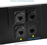 QIANRENON RJ45 8P8C Cat5E Screw Terminal Adapter Keystone Jack Black Network view 4