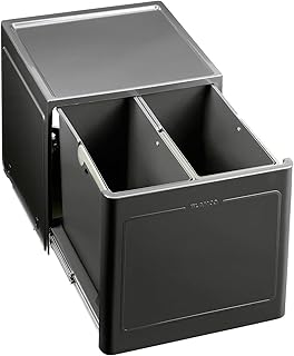 BLANCO Botton Pro 45/2 Manuell; Müllsystem für die Abfalltrennung in der Küche, mit 2 Mülleimern (je 13 l), zur Boden-Montage im 45 cm-Unterschrank; 517467