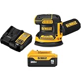 DEWALT 20V MAX Random Orbital Sander Kit (DCW210P1) | Variable-speed control, brushless motor, dust collection