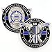 Skull Thin Blue Line, Blue Lives Matter Law Enforcement Officers Military Police NYPD Challenge Coin with Unique Serial Numbers