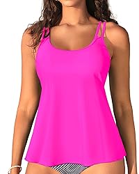 Womens Flowy Tankini Tops Only - Modest Bathing