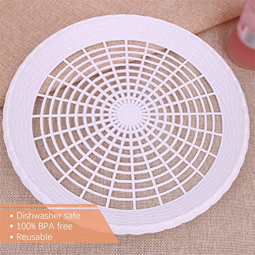 TPGSW 9.2 Inch Reusable Paper Plate Holders, 4 Pack White Heavy Duty