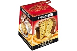 PIACELLI Classic Panettone with Raisins & Candied Orange Peel - Authentic Italian Delight Bread Cake with Plastic Cake Cutter - Holiday Cakes Ideal for Dessert and Gift - 900g/2lb