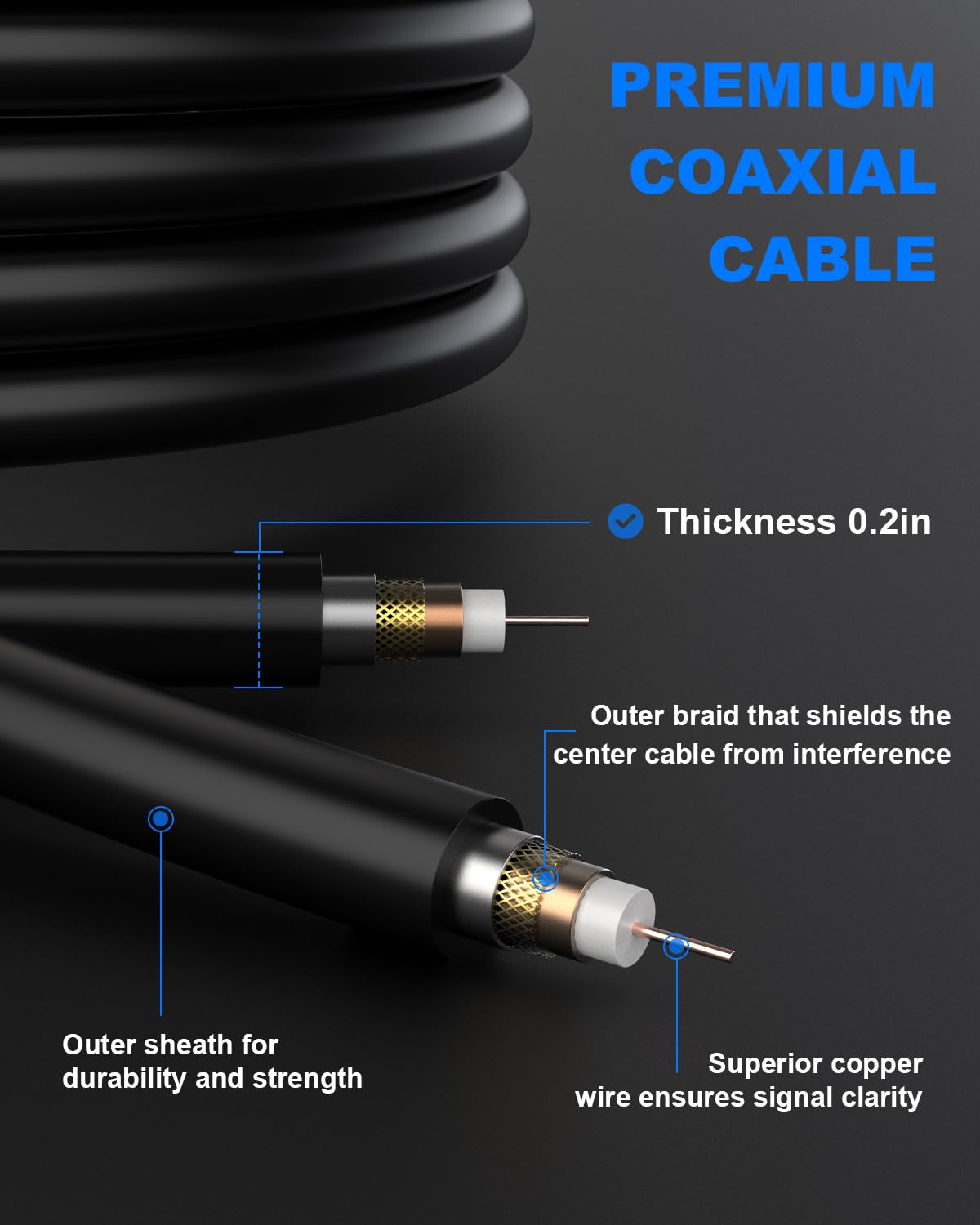 TV Antenna Indoor, Digital Amplified Indoor HDTV Antenna, 1080p VHF UHF Television Local Channels Detachable Signal Amplifier and 16.5ft Long Coax Cable