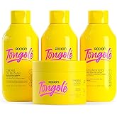 La Pocion Tongolé Curly Hair Care Kit - Shampoo, Treatment Conditioner, Leave-In Conditioner & Hair Mask - Ultimate Hydration & Repair for Defined, Frizz-Free Curls