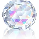 Crystal Glass Prism Cube Crystal Faceted Suncatcher Prism | Window Prism for Teaching Light, Physics, Photography, Science Classroom