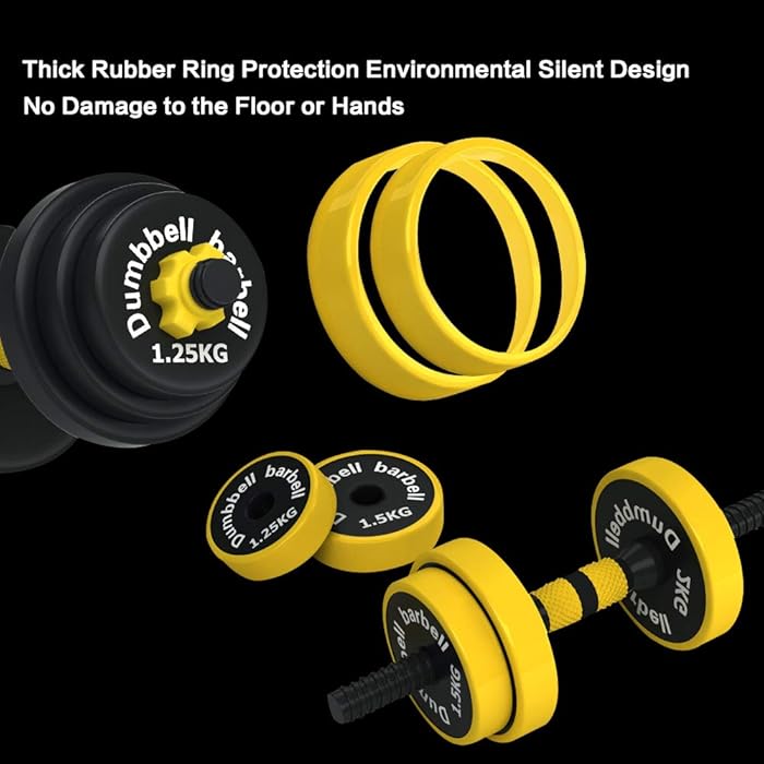 Image 7 - DDFE Adjustable Dumbbell Barbell Lifting Set 40.4lb New Dumbbell Barbell Set for Men,Women,Beginners,Home with Four 4lb. Four 2.8lb.Four 3.3lb.Weights, 2 Dumbbell Bars,1 Barbell Connecting Rod