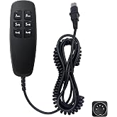 Adjustable Bed Richmat HJH56 5 Pin Wired Remote Control for LINENSPA Bed | Electric Bed Hand Controller Replacement