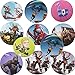 Fort nite Party Supplies 66pcs with Bracelets Kids Birthday Party Favors - GLOW IN THE DARK 14 Fort nite Badge Pins 12 Set of 40 Stickers Variety Waterproof Car Bicycle Luggage Computer Stickers Kids Adults