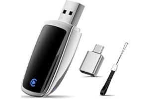 VNILRGLE Wireless CarPlay Adapter for Apple iPhone（2025 Upgrade）- Convert Wired CarPlay to CarPlay Wireless Adapter, Stable Connection Compatible with OEM Wired CarPlay Vehicles & iOS 10+（Silver）