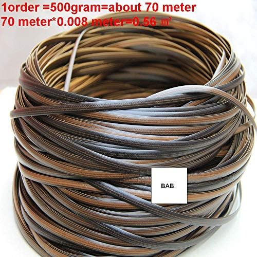 Tamaha Coffee Gradient Flat Synthetic Rattan Weaving Material Plastic Rattan for Knit and Repair Chair Table,Storage Basket,ect