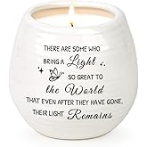 Sympathy Gift for Loss of Loved One,10 Oz Memory Candle for Loss of Loved One, Celebration of Life Decorations Memorial Gifts Bereavement Gift for Loss of Dad Mom,Sympathy Candles in Handmade Jar