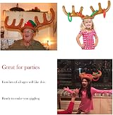 YAAVAAW Christmas Ring Toss Games 2 Reindeer Antler Hat 8 Rings Indoor view 6