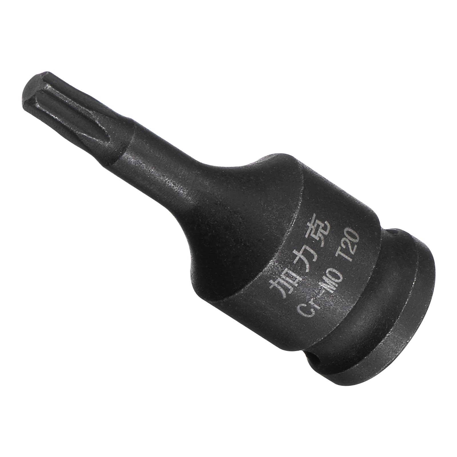 CoCud Impact Torx Bit Socket, T20 1/4" Square Drive 35mm Length, CR-MO Chamfer Design Pin Hole 6 Point Star Socket Bit - (Applications: for Automotive Repair)