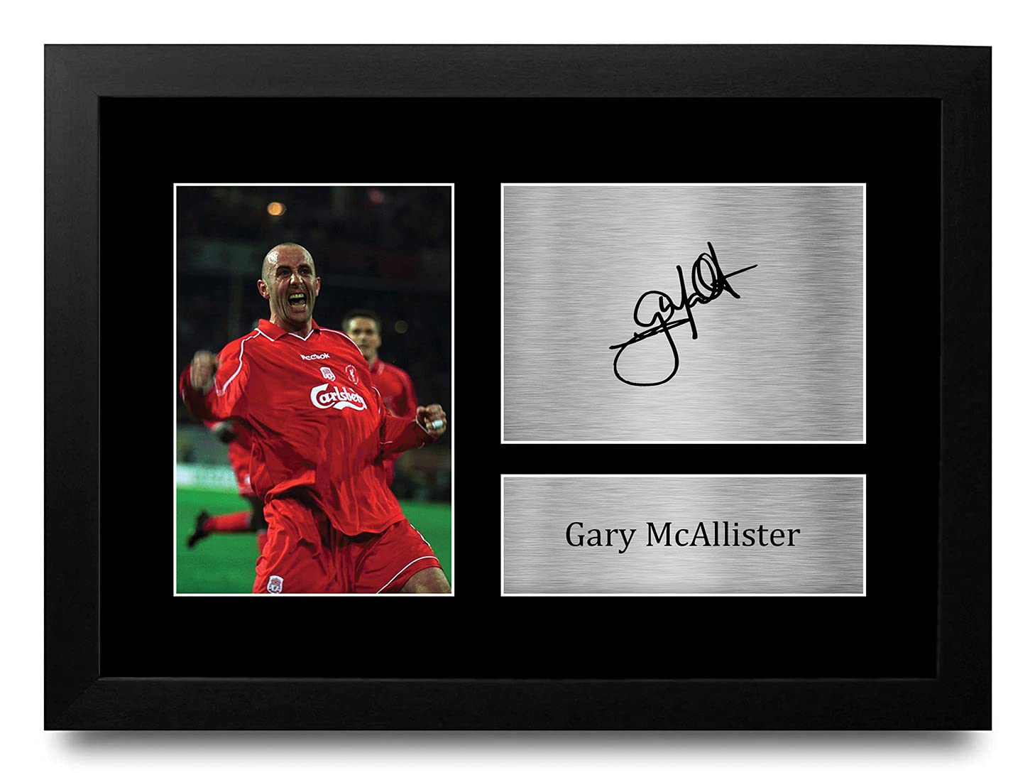HWC Trading FR A4 Gary McAllister Liverpool Gifts Printed Signed Autograph Picture for Football Fans and Supporters - A4 Framed