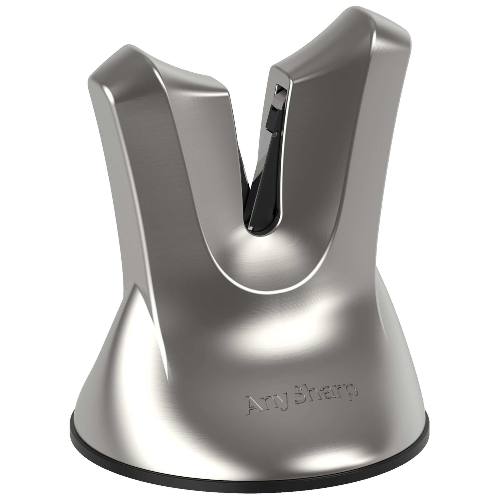 AnySharp XBlade Professional Knife Sharpener with PowerGrip, Silver